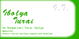 ibolya turai business card